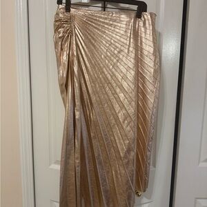 A.L.C. Metallic Gold Asymmetrical Skirt